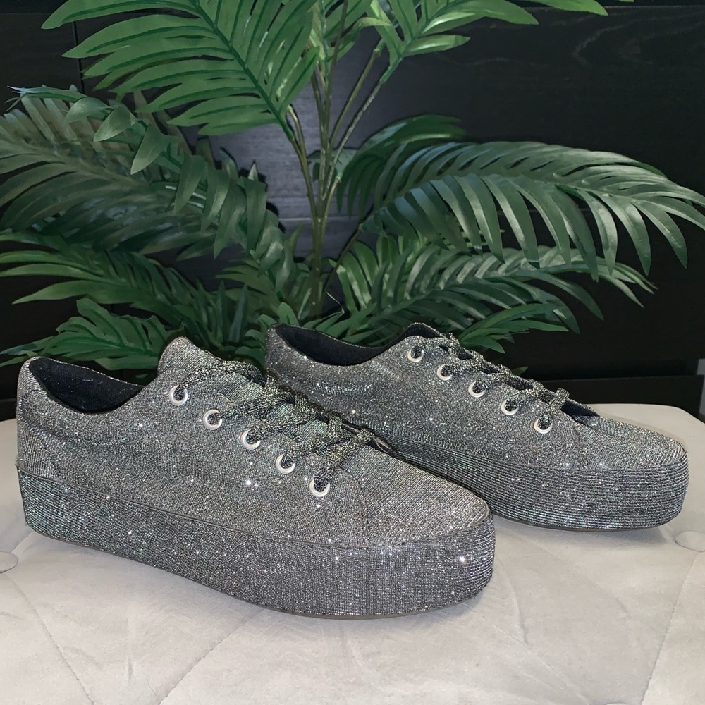 Glitter Platform Sneakers